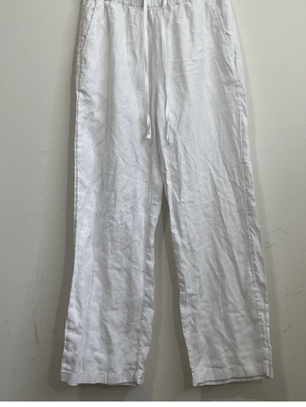 Caslon White linen Drawstring pants